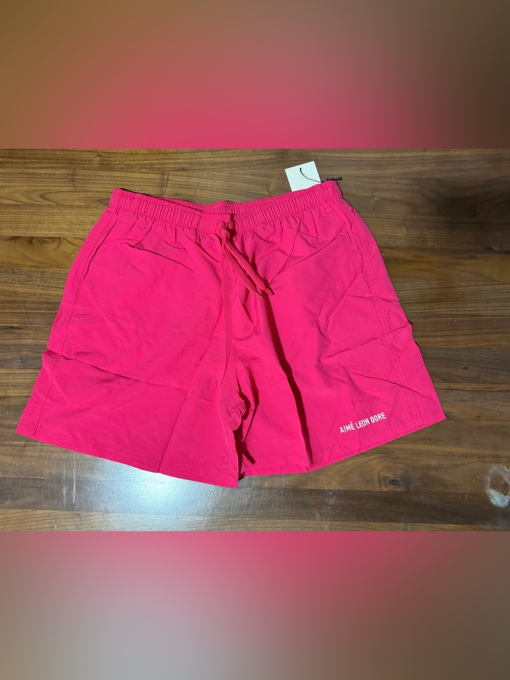 Aime Leon Dore Logo Swim Trunk Virtual Pink Men’s Size Large Bathing Suit Trunks